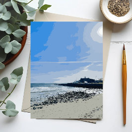 Postal Pintado de Narragansett Town Beach Rhode Island