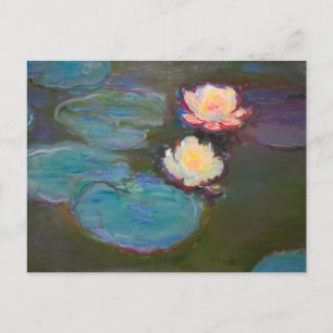 Postal Pintado de naves acuáticas de Monet Water Lily Lil