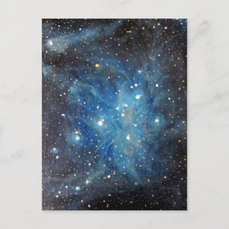 Postal Pintado de pintura de constelación de arte espacia