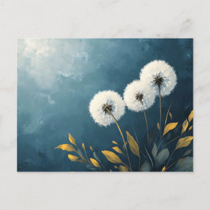 Postal Pintado Fluffy Dandelions