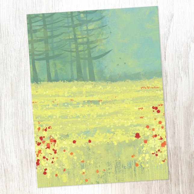Postal Pintado paisajístico de Meadow (Subido por el creador)
