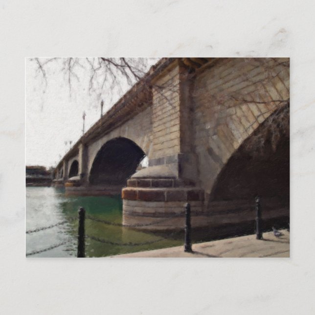 Postal Pintado puente de Londres en el lago Havasu (Anverso)