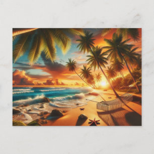 Postal Pintado Serene Tropical Sunset Beach