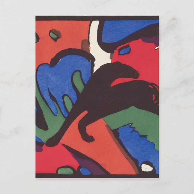 Postal Pintado Wassily Kandinsky Franz Marc Blue Rider (Anverso)