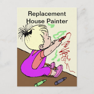 Postal Pintador de la casa de reemplazo