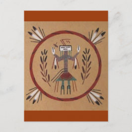 Postal Pintando arena, tribu nativa estadounidense