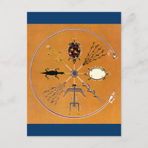 Postal Pintando arena, tribu nativa estadounidense