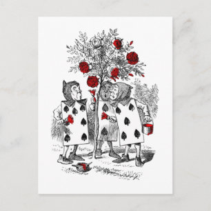 Postal Pintando el rojo de los Rosas