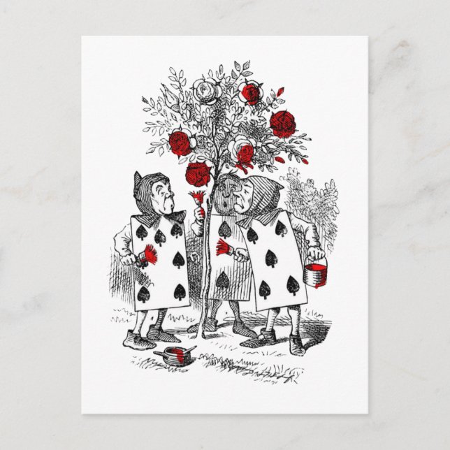 Postal Pintando el rojo de los Rosas (Anverso)