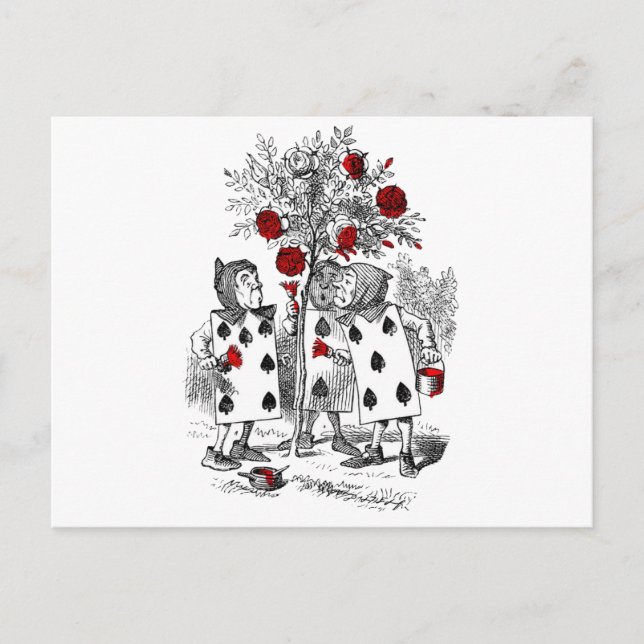 Postal Pintando el rojo de los Rosas (Anverso)
