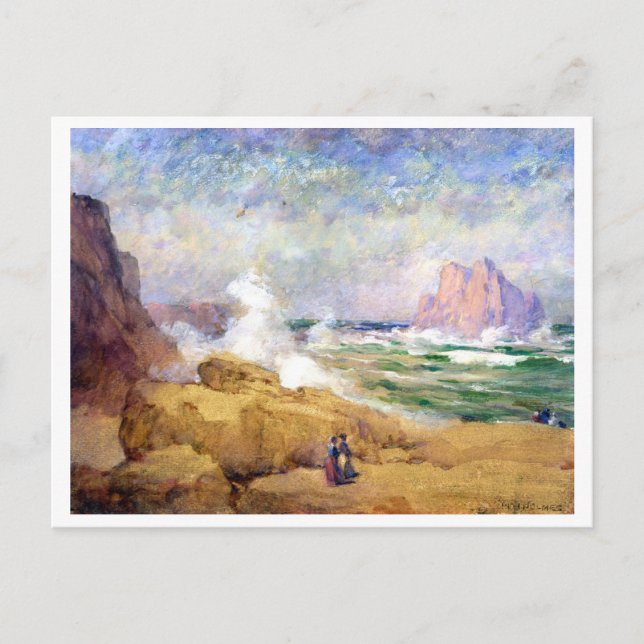 Postal Pintando en la costa de California (Anverso)