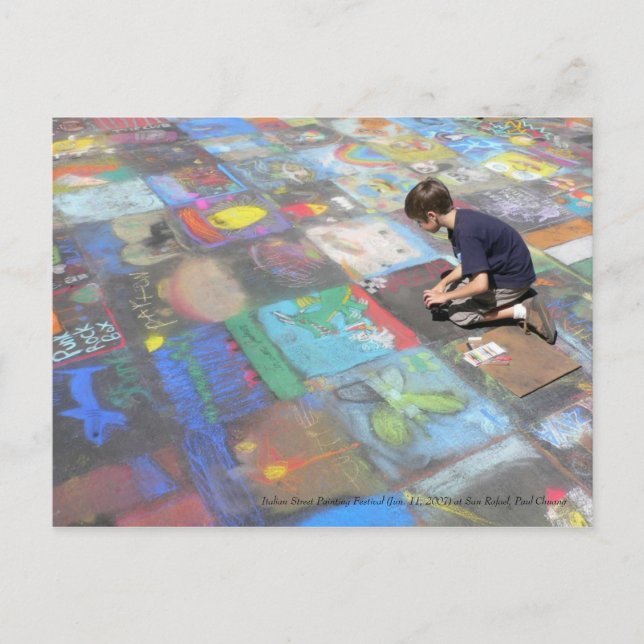 Postal Pintando una vida maravillosa... (Anverso)