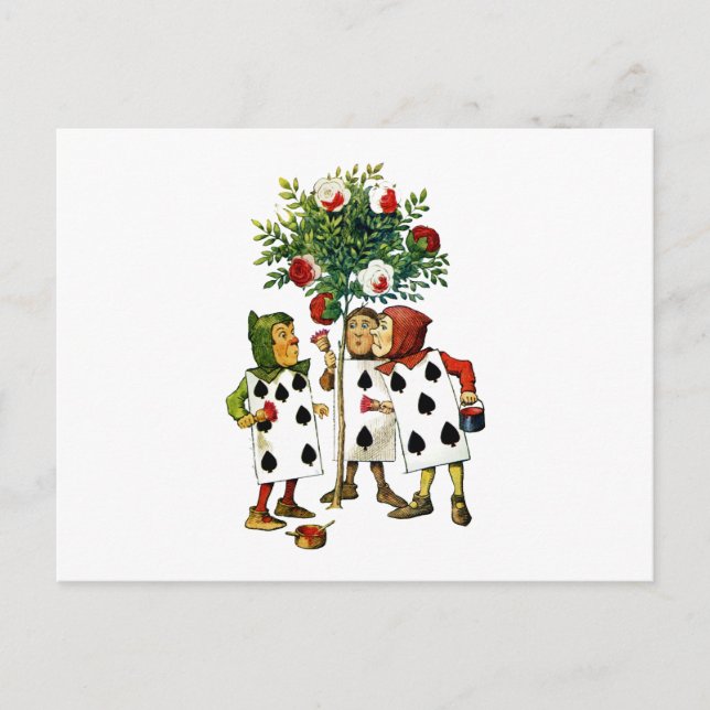 POSTAL PINTAR A LOS ROSAS DE LA REINA (Anverso)