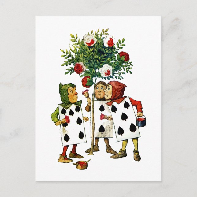 POSTAL PINTAR A LOS ROSAS DE LA REINA (Anverso)