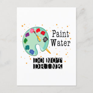 Postal Pintar agua no beber