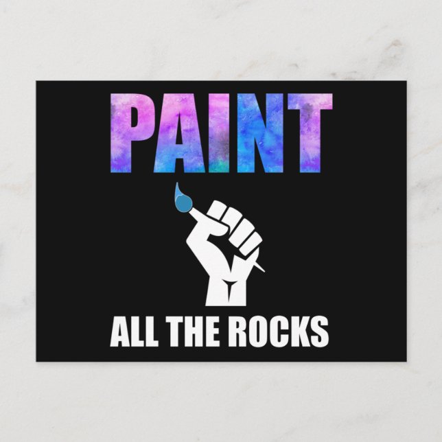 Postal Pintar todas las pinturas Rocks Rock (Anverso)