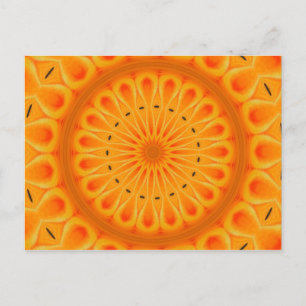 Postal Pintarlo naranja - arte fresco de mandala