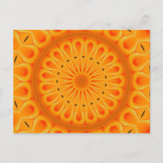 Postal Pintarlo naranja - arte fresco de mandala