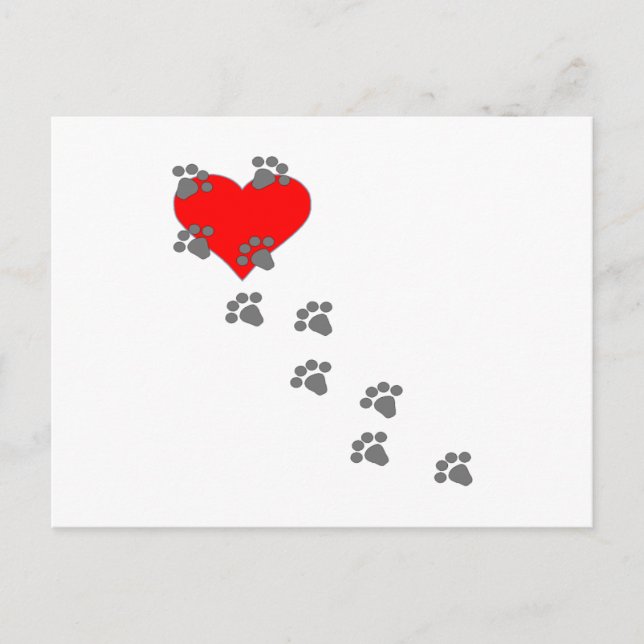Postal Pintas De Paw En El Corazón (Anverso)
