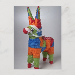 Postal Pínticos de burro multicolor para fiestas