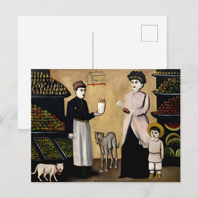 Postal Pintor georgiano Niko Pirosmani (Anverso / Reverso)