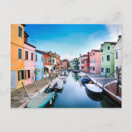 Postal Pintoresca isla de Burano Venecia Italia