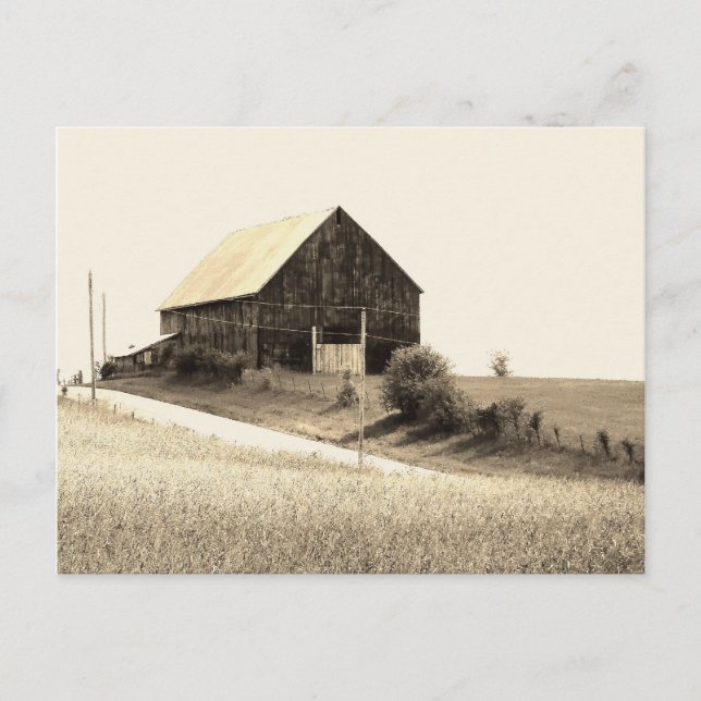 Postal pintoresco granero de Missouri (Anverso)