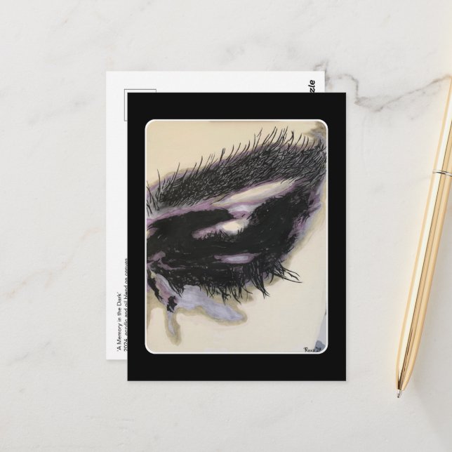 Postal Pintura 'A Memory in the Dark' en una  (Anverso/Reverso In Situ)
