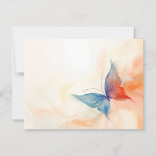 Postal Pintura abstracta de mariposa