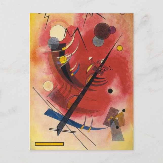 Postal Pintura abstracta de simulación interior (Anverso)