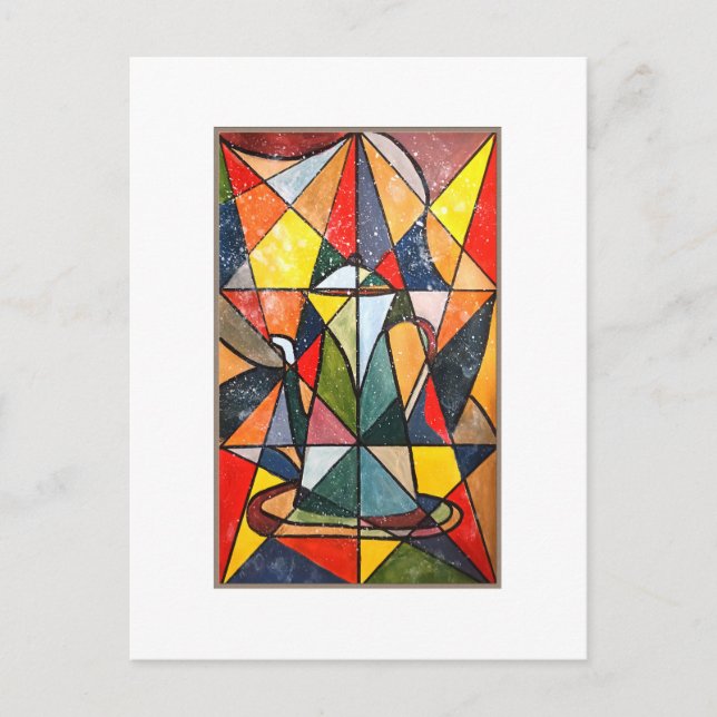 Postal Pintura acrílica de té de vidrio templado (Anverso)