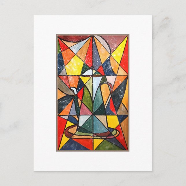 Postal Pintura acrílica de té de vidrio templado (Anverso)