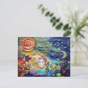 Postal Pintura acuática original de "Earthly Delights"