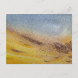Postal Pintura al acuarela del cielo 