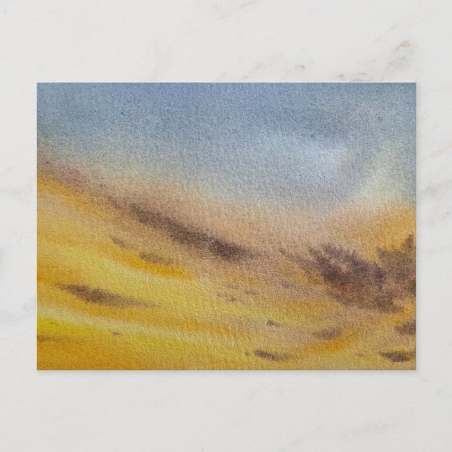 Postal Pintura al acuarela del cielo  (Anverso)