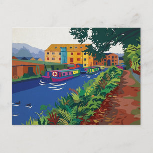 Postal Pintura al estilo fauvista de la cuenca del canal