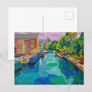 Postal Pintura al estilo fauvista de la cuenca del canal 