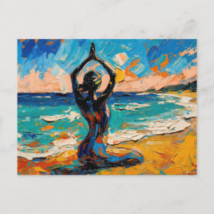 Postal pintura al óleo Arte de Yoga (#1)
