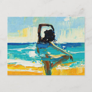 Postal pintura al óleo 'Arte del Yoga (#2)'