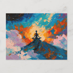 Postal pintura al óleo 'Arte del Yoga (#4)'