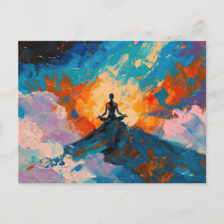 Postal pintura al óleo 'Arte del Yoga (#4)'