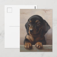 Pintura al óleo de retrato de cachorro de perro vi