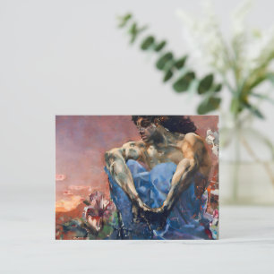 Postal Pintura antigua sentada por Mikhail Vrubel