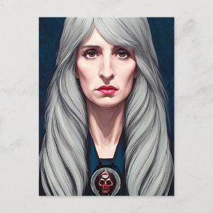 Postal Pintura artística de la fantasía de la anciana pro