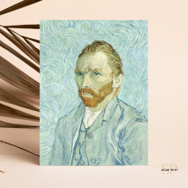 Postal Pintura azul de Vincent Van Gogh Self-Retrato 1889