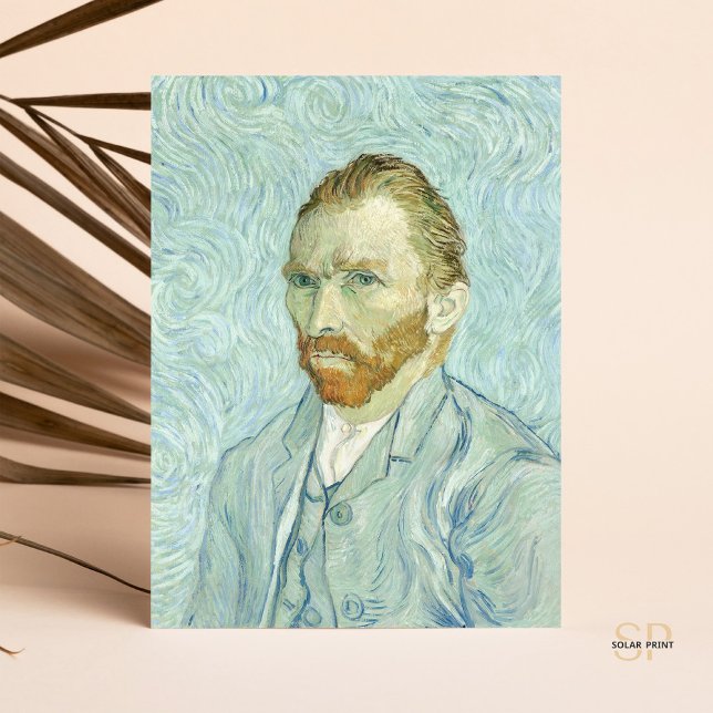 Postal Pintura azul de Vincent Van Gogh Self-Retrato 1889 (Subido por el creador)
