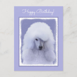 Postal Pintura blanca de canapé estándar - Arte de perro