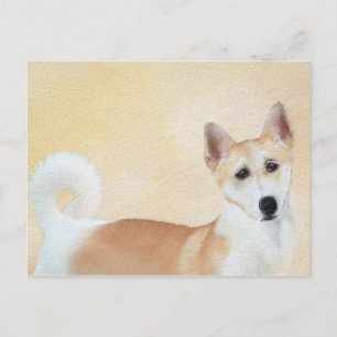Postal Pintura canaense de perro - Arte original de perro