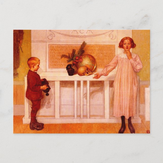 Postal Pintura científica del "Enigma de la vida" (Anverso)