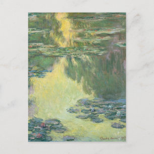 Postal Pintura clásica de Claude Monet, Nenúfares (1907)